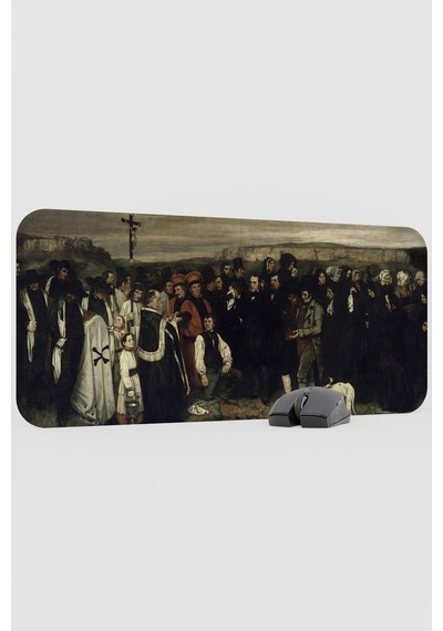 Ornans Ta Cenaze Tablo Courbet V4 70x30 Xl Gaming Kauçuk Kaymaz Taban Mouse Pad Fare Altlığı