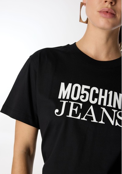 Moschino Jeans Siyah Kadın Baskılı T-shirt J0706-1555