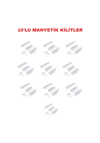 Sarkey Sr-180 Zl Aparat 180 Kg Manyetik Kilit Montaj Bağlantı Kiti 10 Adet