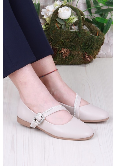 Fort 01-624 Soft Toka Detaylı Rahat Kadın Babet Ten
