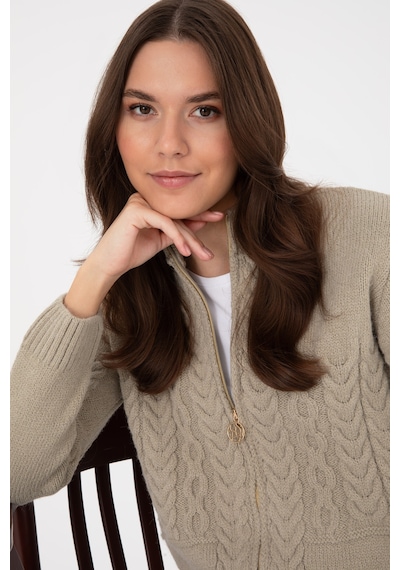 U.S. Polo Assn. U.s. Polo Assn. Kadın Açık Haki Hırka Triko 50314669-vr183 Acık Hakı
