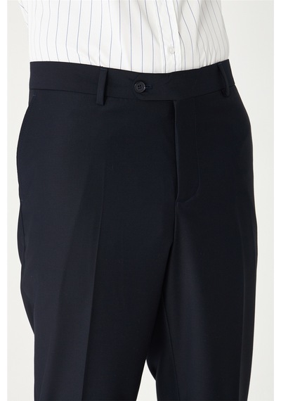Lacivert Modern Kesim Klasik Kumaş Pantolon Laci