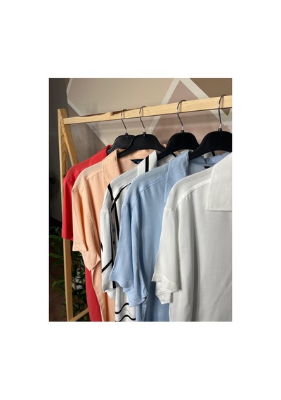 Mfz Giyim Beyaz Renk 5'li Viskon Unisex Gömlek Mfz Giyim Beyaz Renk 5'li Viskon Unisex Gömlek