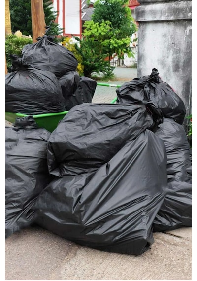 Kalın Çöp Torbası 300 Gr X 20 Rulo Siyah Çöp Poşeti 80x110 Cm Jumbo Endüstriyel Çöp Torbası
