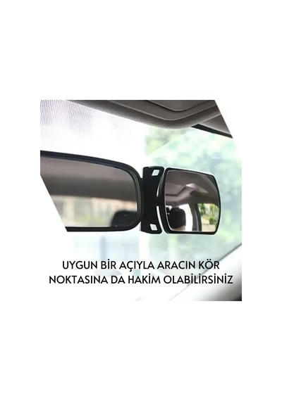 Kdot Bebek Araç İç Dikiz Aynası, 360 Ayarlanabilir, 8x6 Cm, Kırılmaz Abs Ve Cam