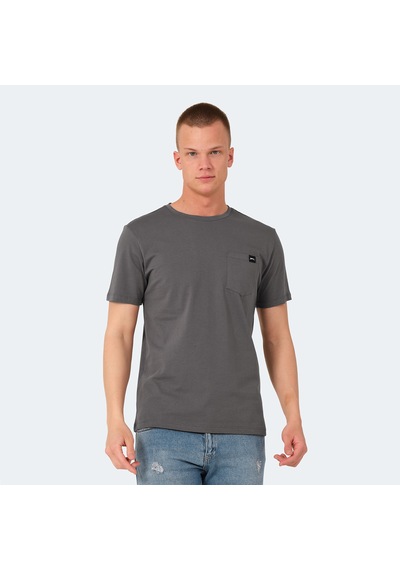 Slazenger VESELA Erkek Cepli Koyu Gri Tişört