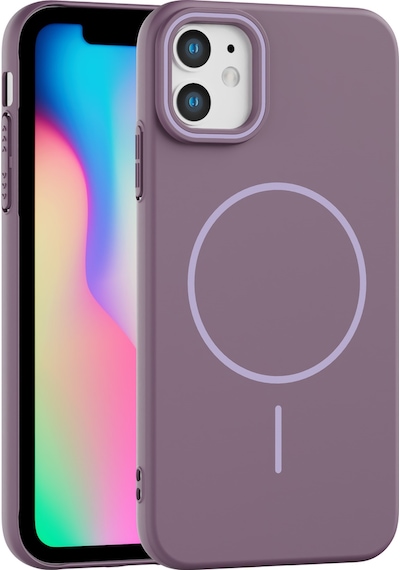 Apple Uyumlu iPhone 11 Kamera Çıkıntılı Magsafe Wireless Şarj Özellikli Sert Sararmaz Silikon Kılıf Mor
