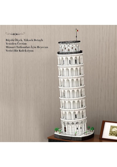 Reobrix 66025 Pisa Kulesi Yaratıcı Yapı Blok Seti Building Blocks Leaning Tower Of Pisa -7652 Parça