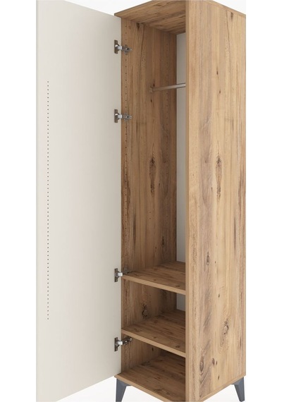 Hyperion Dolap 2 Raflı Tek Kapaklı Tek Askılı 44x44x182 Çam-a... Çam