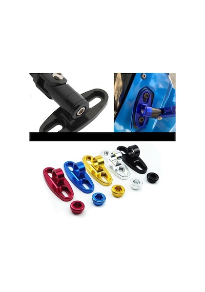 Transmotor Racing Motosiklet Ayna Adaptörü Cnc Tekli Ayna Çevirici Siyah