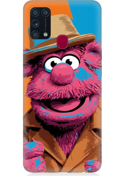 Samsung Galaxy M31 Uyumlu Pembe Kukla Desenli Silikon Kılıf