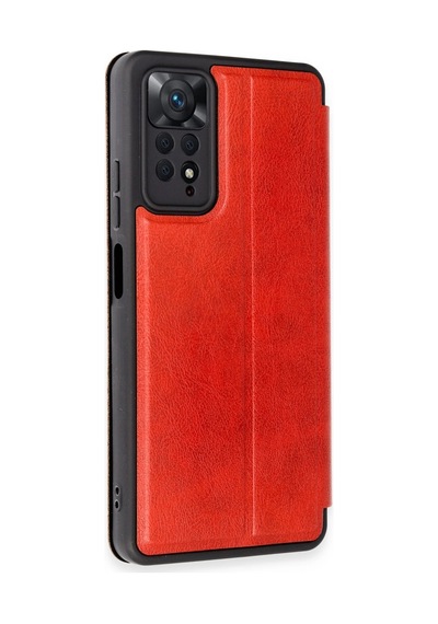 Xiaomi Redmi Note 12 Pro 4g Kılıf Flip Cover - Kırmızı -