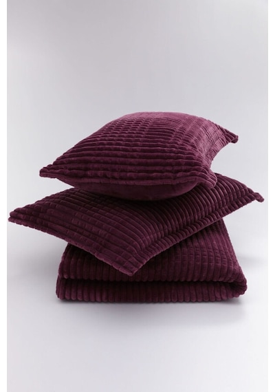 Merinos Modern Line 3 Parça Battaniye Seti - Mor Merinos Modern Line 3 Parça Battaniye Seti - Mor