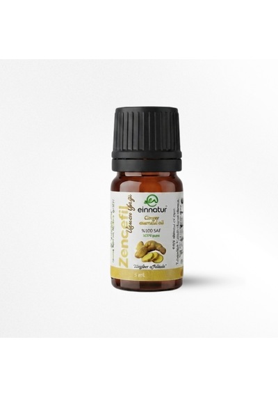 Zencefil Uçucu Yağı, 5 Ml, %100 Saf Zingiber Officinale Essential Oil