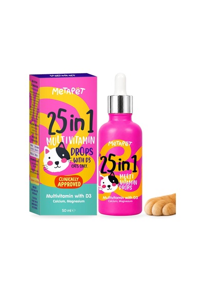 Metapet Kediler İçin 25 İ 1 Arada Multivitamin Damla 50 Ml