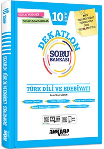 10. Sınıf Türk Dili ve Edebiyatı Dekatlon Soru Bankası -  Ankara Yayıncılık