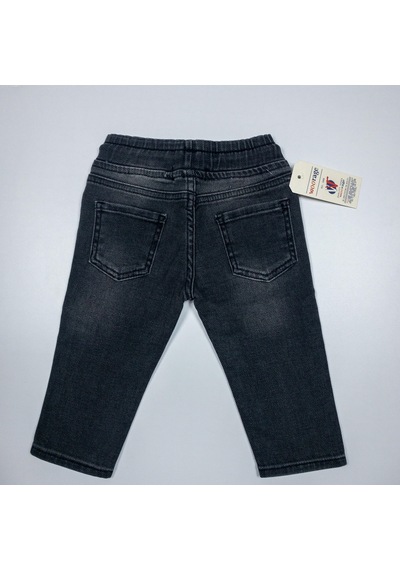 Momikon Erkek Çocuk Beli Lastikli Jean Pantolon Gri
