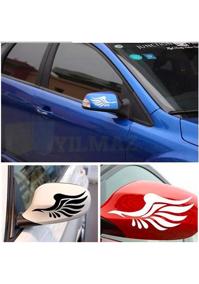 Melek Kanat Yan Ayna Bagaj Oto Sticker Araba Yapıştırma 1 Çift