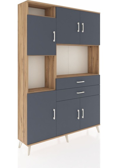 Arges Dolap 8 Raflı 2 Çekmeceli 6 Kapaklı 132x30x195 Çam-antrasit/antrasit Antrasıt/antrasıt Arges Dolap 8 Raflı 2 Çekmeceli 6 Kapaklı 132x30x195 Çam-antrasit/antrasit Antrasıt/antrasıt