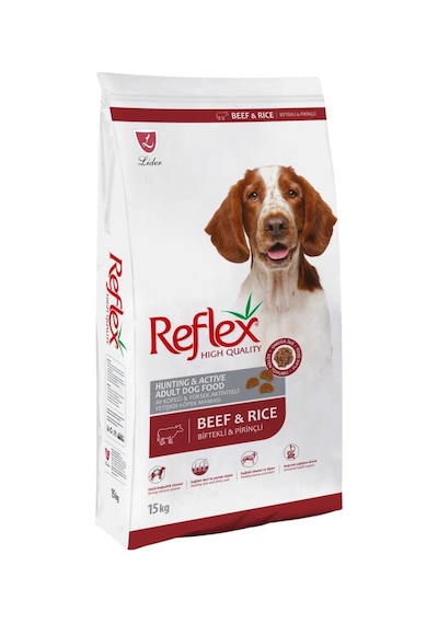 Reflex Av Köpeği & Yüksek Aktiviteli Biftekli Ve Pirinçli Yetişkin Köpek Maması 15 Kg