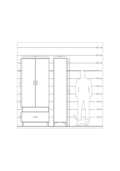 Arges Dolap 3 Raflı Tek Çekmeceli Tek Askılı 88x30x221 Çam-antrasit Atlas Çam Arges Dolap 3 Raflı Tek Çekmeceli Tek Askılı 88x30x221 Çam-antrasit Atlas Çam