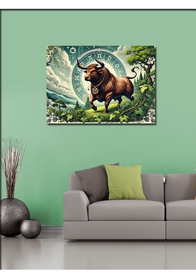 Kanvas Tablo Doğanın Gücü: Yaban Boğası 50cmx70cm