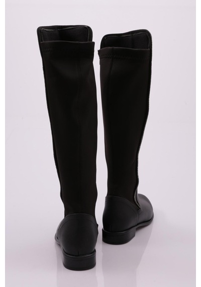 Dgn 508-22k Kadin Arkasi Stretch Yan Taşli Şerit Knee High Flats Çizme 508-1557-R1534 Siyah Dgn 508-22k Kadin Arkasi Stretch Yan Taşli Şerit Knee High Flats Çizme 508-1557-R1534 Siyah
