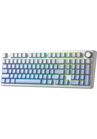 Aula F99 Pro 3 Modlu Rgb Hot Swap Mekanik Nimbus V3 Switch Kablosuz Makrolu Klavye Gradyan Mavi