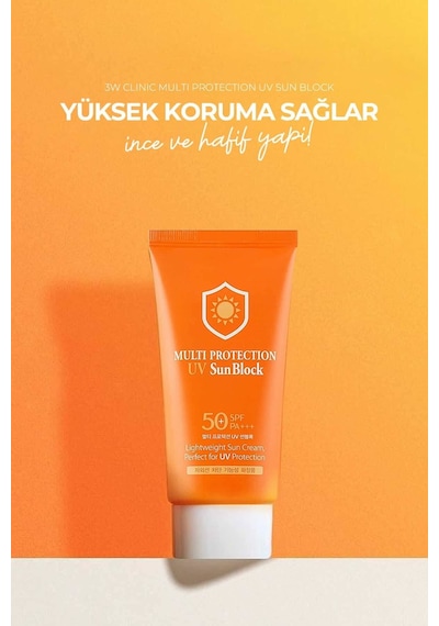 3w Clınıc Yüksek Koruma Sağlayan Ince Yapıda Spf50+ Pa +++ Multi Sun Protection Uv Sun Block
