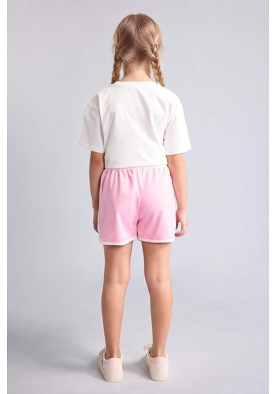 Defacto Sweatshirt Kumaşı Şort Kız Çocuk G9070a826hspn666 Pembe-pn666