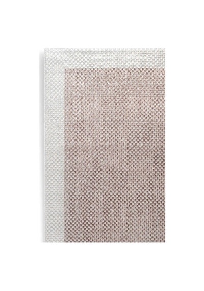 Natura Sisal Hasır Görünümlü Çerçeveli Oval Halı Ntr02 Krem-sütlü Kahve