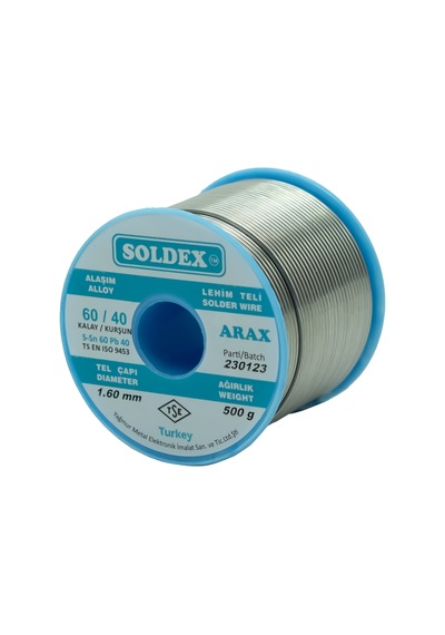 Soldex 1.60mm 500gr Sn60 Pb40 Arax Lehim Teli