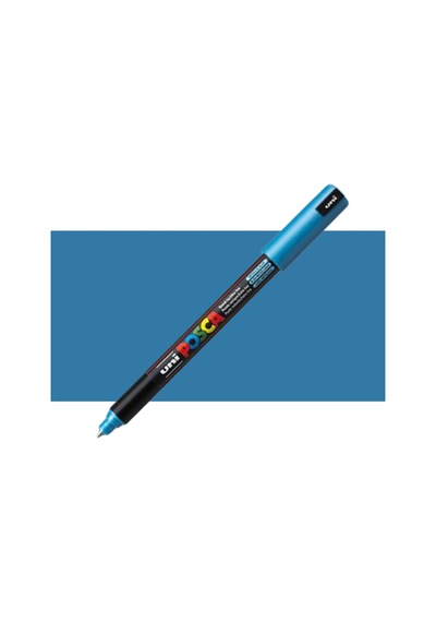 Posca Marker Kalem Pc-1mr 0.7mm Metalik Mavi Diğer