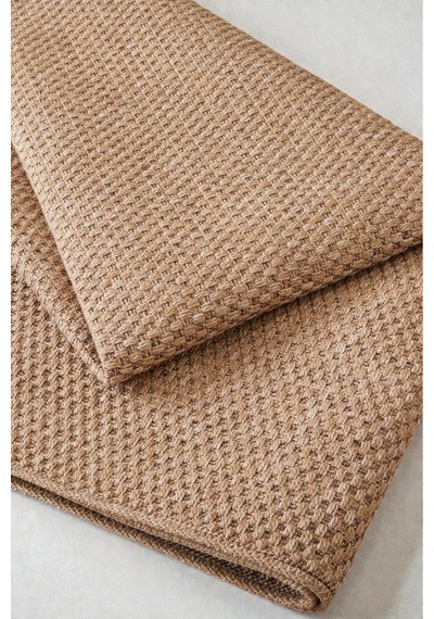 Doğal Jüt Görünümlü Düz Dokuma Kilim Minimal & Zamansız Tasarım Bej Bej