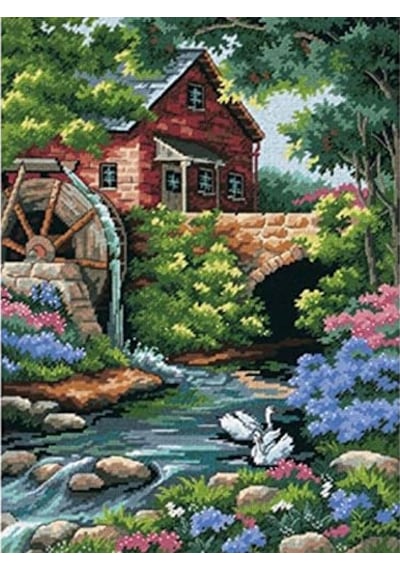 Dimensions İğne Yastık Seti, Old Mill Cottage Açık Indigo