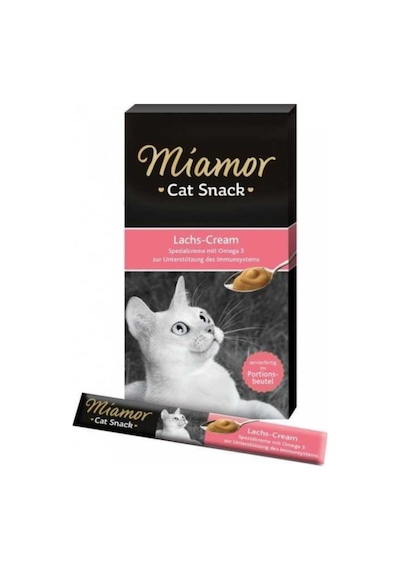 Miamor Cat Snack Cream Somonlu Kedi Ödülü 3'lü 6 x 15 G