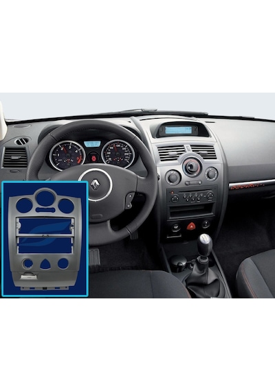 Megane 2 Teyp Çerçevesi Gri Renk Renault Analog Klima - 8200491106 - 8200178435 - 8200491109 - 8200178630