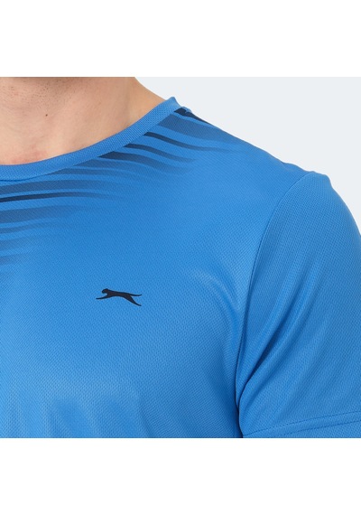 Slazenger RAVEN Erkek  Saks Mavi Tişört