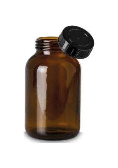 Amber Cam Geniş Boyunlu Numune Şişe 500 Ml 20 Adet