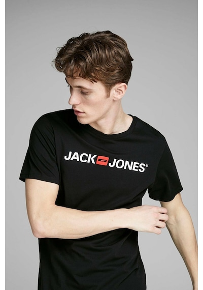 Jack & Jones Jack Jones Erkek Tişört Jjecorp Logo Tee 12137126 Siyah