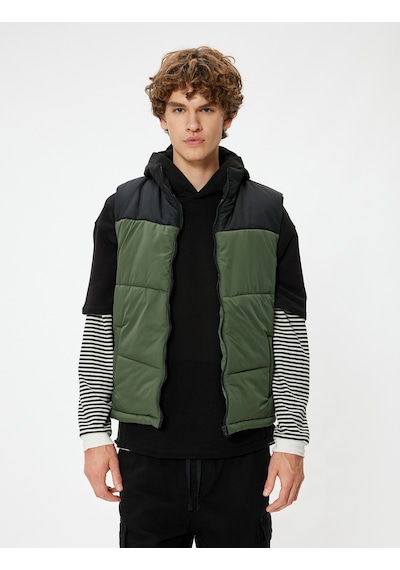 Koton Şişme Yelek Dik Yaka Slim Fit Fermuarlı Renk Bloklu Cep Detaylı Yeşil 5wam20121hw Zeytin Yeşili Koton Şişme Yelek Dik Yaka Slim Fit Fermuarlı Renk Bloklu Cep Detaylı Yeşil 5wam20121hw Zeytin Yeşili