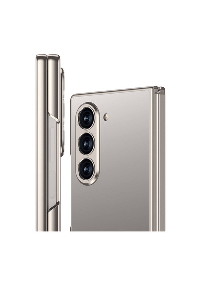 Samsung Galaxy Uyumlu Z Fold 6 Kılıf Titanyum Metal Tasarımlı Hesaplı Dünya Kıpta Caz Kılıf Titanyum-Gri