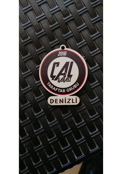 İsme Özel Çal Belediyespor & Çal Garası Çift Taraflı Mdf Araç Dikiz Ayna Süsü - Kişiye Özel Taraftar Aksesuarı 1