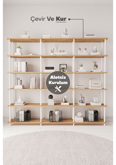 Çevir Kur 200 Cm Atlantik Çam Kitaplık Bd 200 177 29 Cm Atlantik Çam