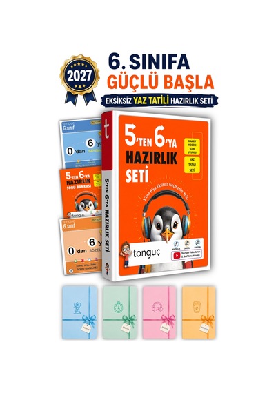 Tonguç 5'den 6'ya Hazırlık Seti 5'ten 6'ya Hazırlık Hediyeli