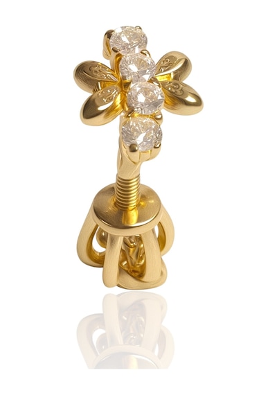 14 Ayar Altın Piercing Tragus Küpe 25114-t021