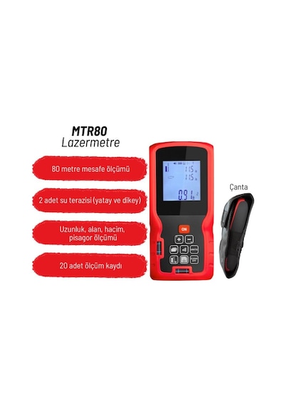 Mtr80 80m Lazermetre Lazer Mesafe Ölçer