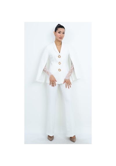 Dorne Moda Özel Koleksiyon Dantel Detaylı Takım Elbise - Düğün - Mezuniyet - Ofis Şıklığı siyah Dorne Moda Özel Koleksiyon Dantel Detaylı Takım Elbise - Düğün - Mezuniyet - Ofis Şıklığı siyah