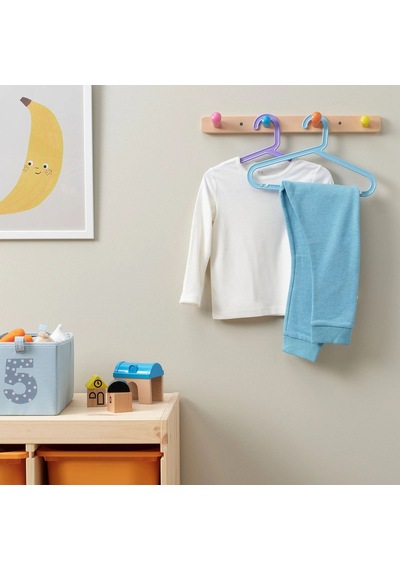 Ikea Bagıs Çocuk Elbise Askısı 8'li 34 Cm Çok Renkli