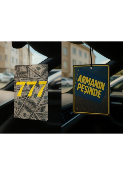 Dolar Manifest 777 Ve Sarı Lacivert Armanın Peşinde - İkili Oto Kokusu - Dekoratif Araç Kokusu Ve Aksesuarı